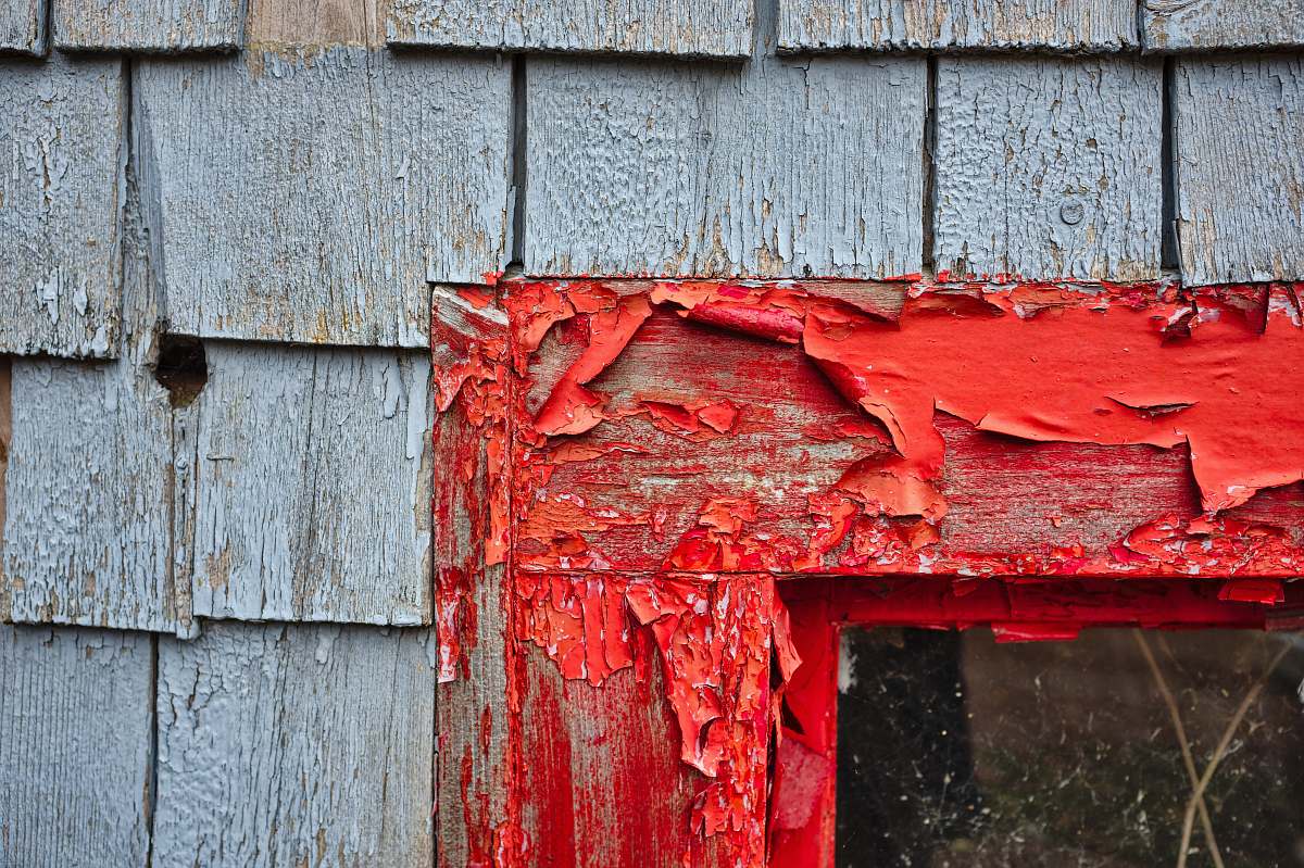 prince edward island red paints on wooden frame during daytime canada
